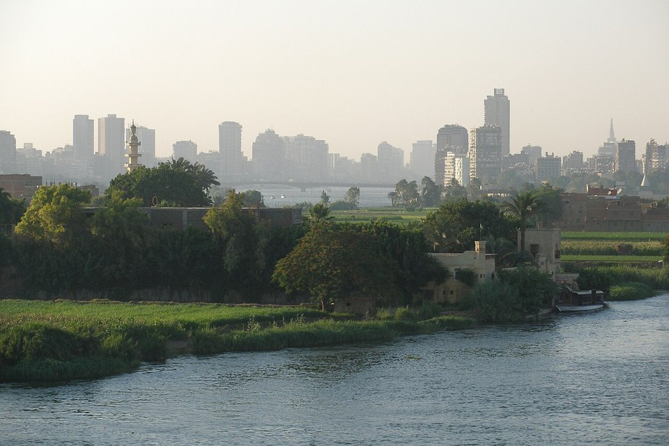 Cairo skyline and the Nile River