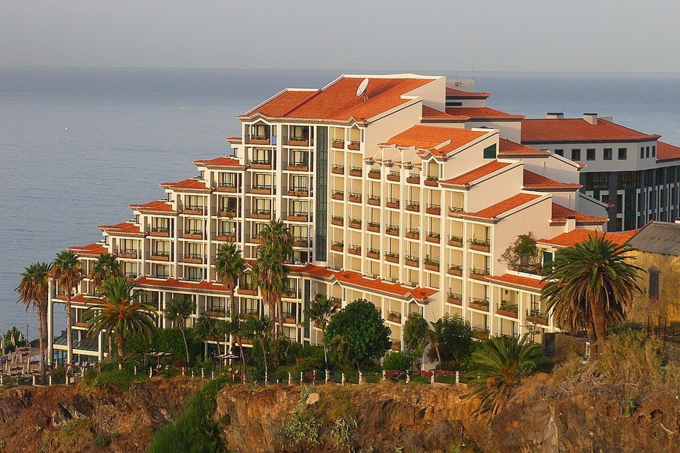 Cliff Bay Hotel and Atlantic coast in Funchal, Madeira