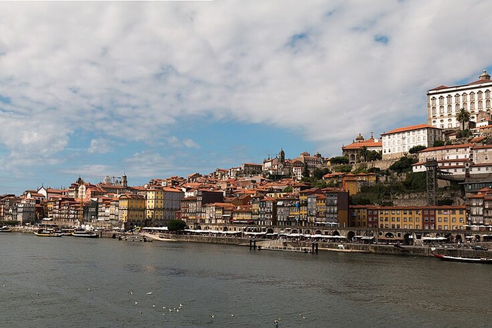 Ribeira waterfront beside the Douro River in Porto